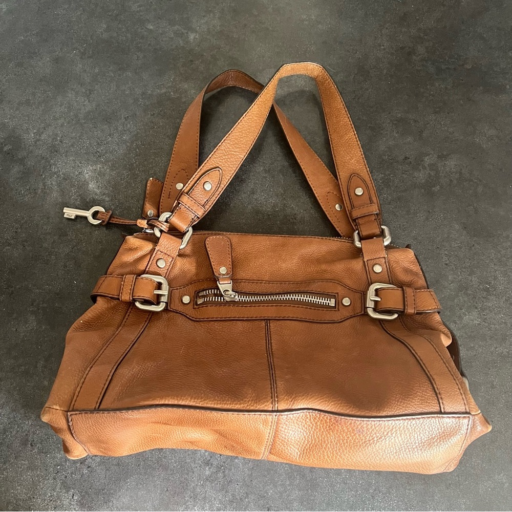 Fossil Tan Leather Handbag